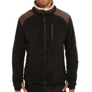 KÜHL Alpenwurx Men’s Large Black Brown Sherpa Fleece Jacket Full Zip Outdoor